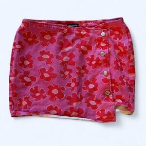 Pretty little thing pink denim skirt